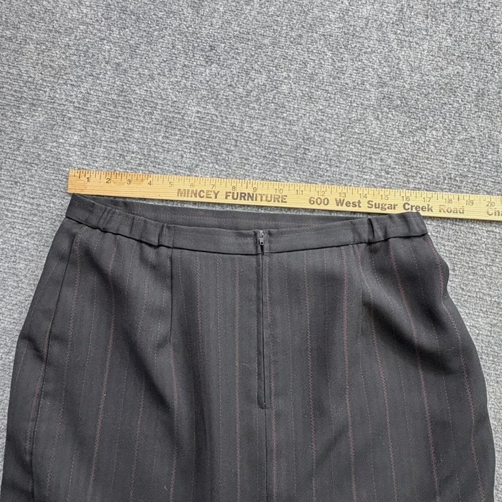 VTG Norton McNaughton Suit Blazer 12 Skirt 14 Black Pinstripe Maxi‎ Y2K Modest